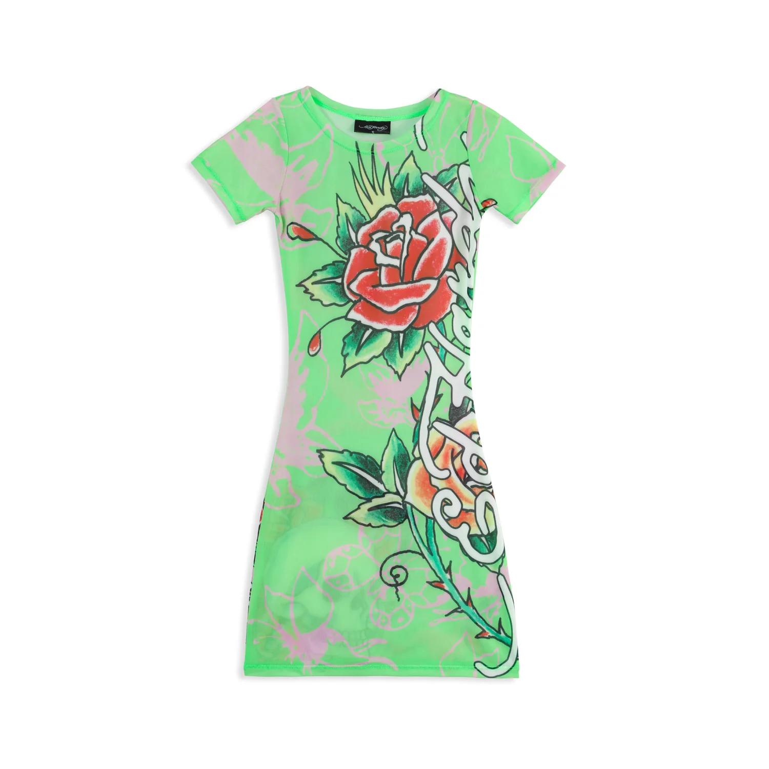 BUTTERFLY GARDEN - MESH DRESS - GREEN - Image 5