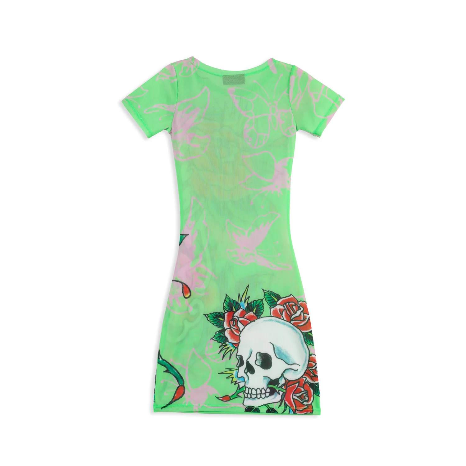 BUTTERFLY GARDEN - MESH DRESS - GREEN - Image 6
