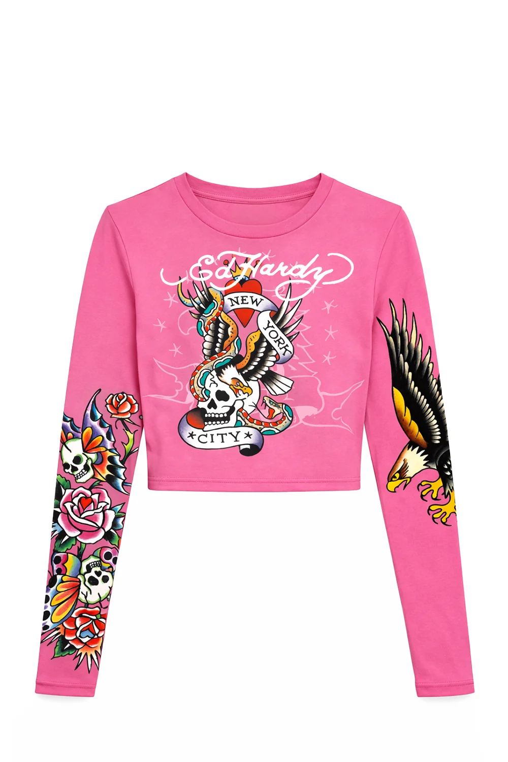 Kids New York City Long Sleeve T-Shirt - Pink - Image 2