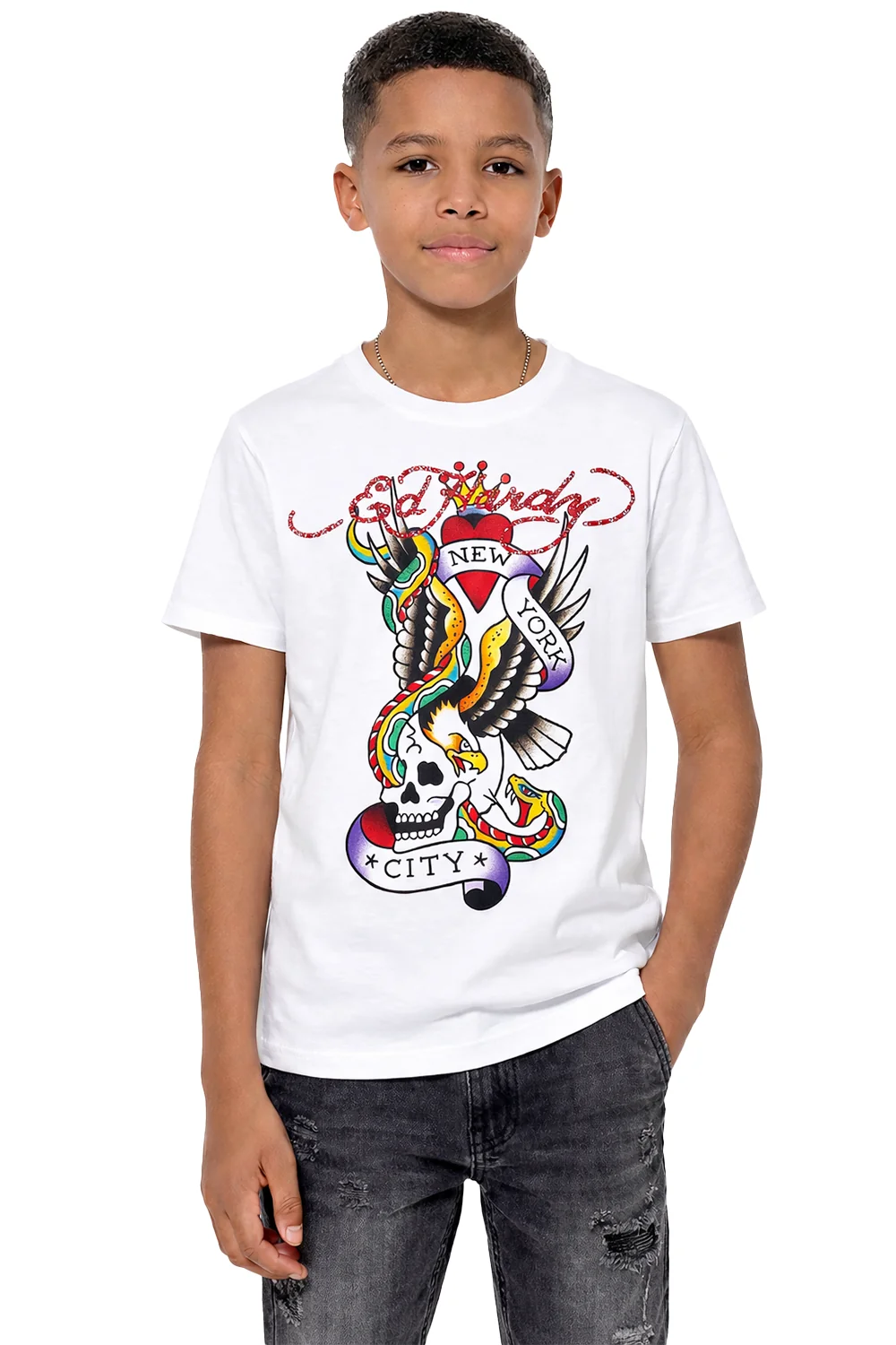 Kids New York Serpent T-Shirt - White