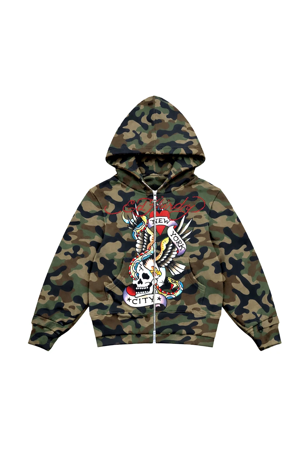 Kids NYC Reaper Hoodie -Camo - Image 2