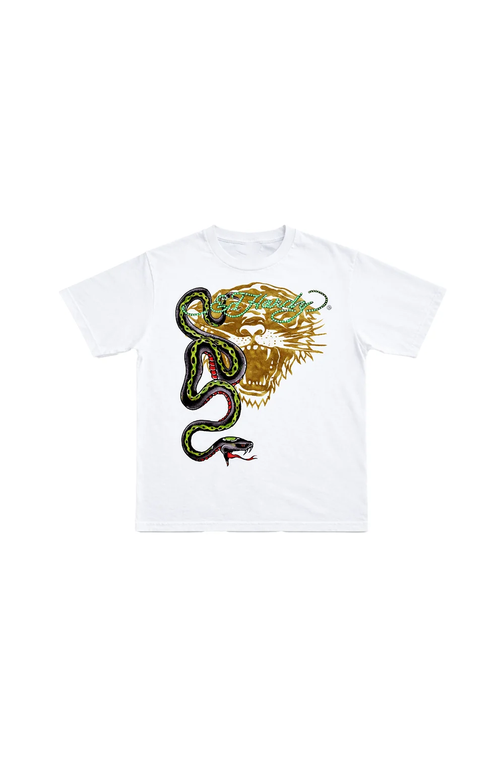 Kids Rhinestone Snake T-Shirt - White - Image 2
