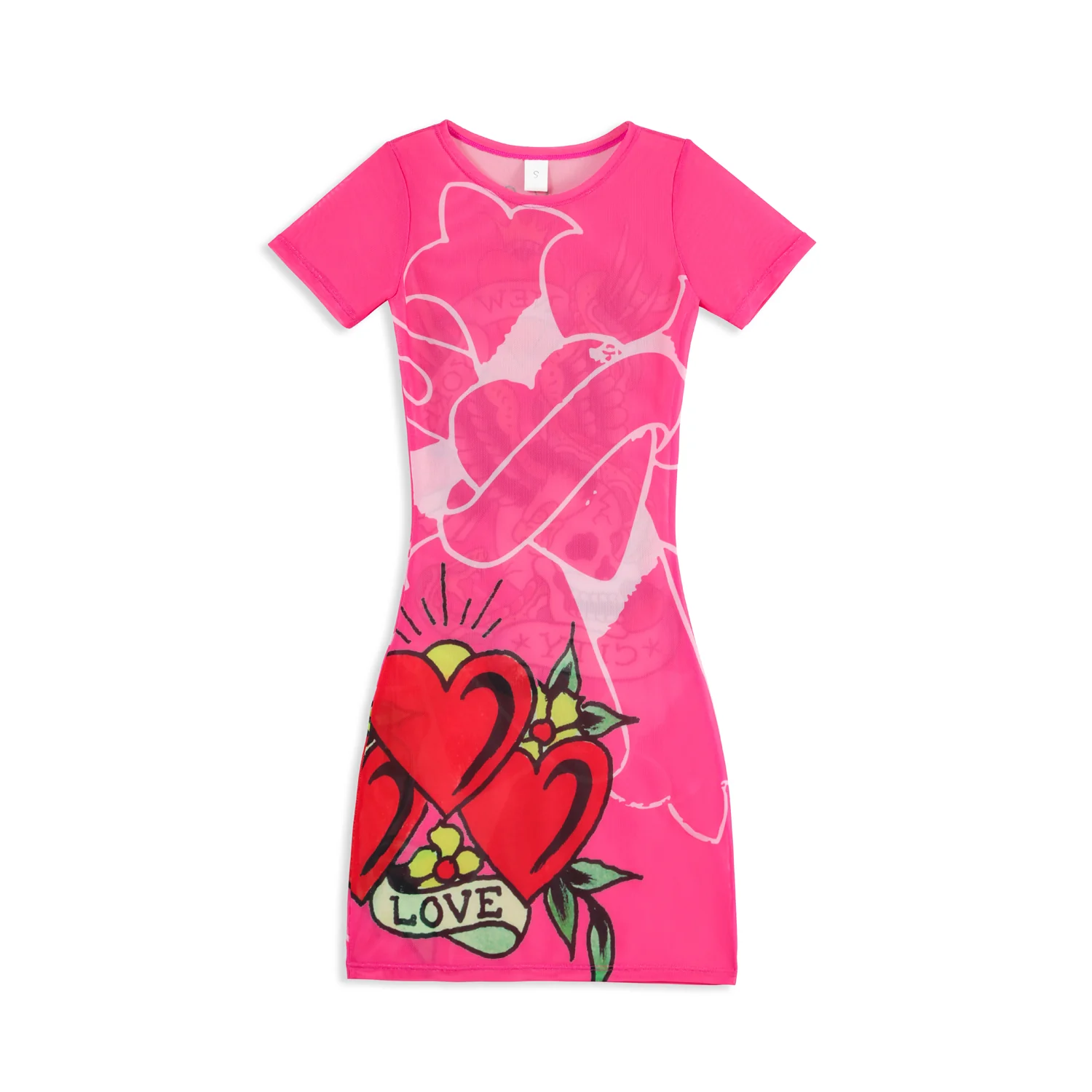 NYC EAGLE - MESH DRESS - PINK - Image 3