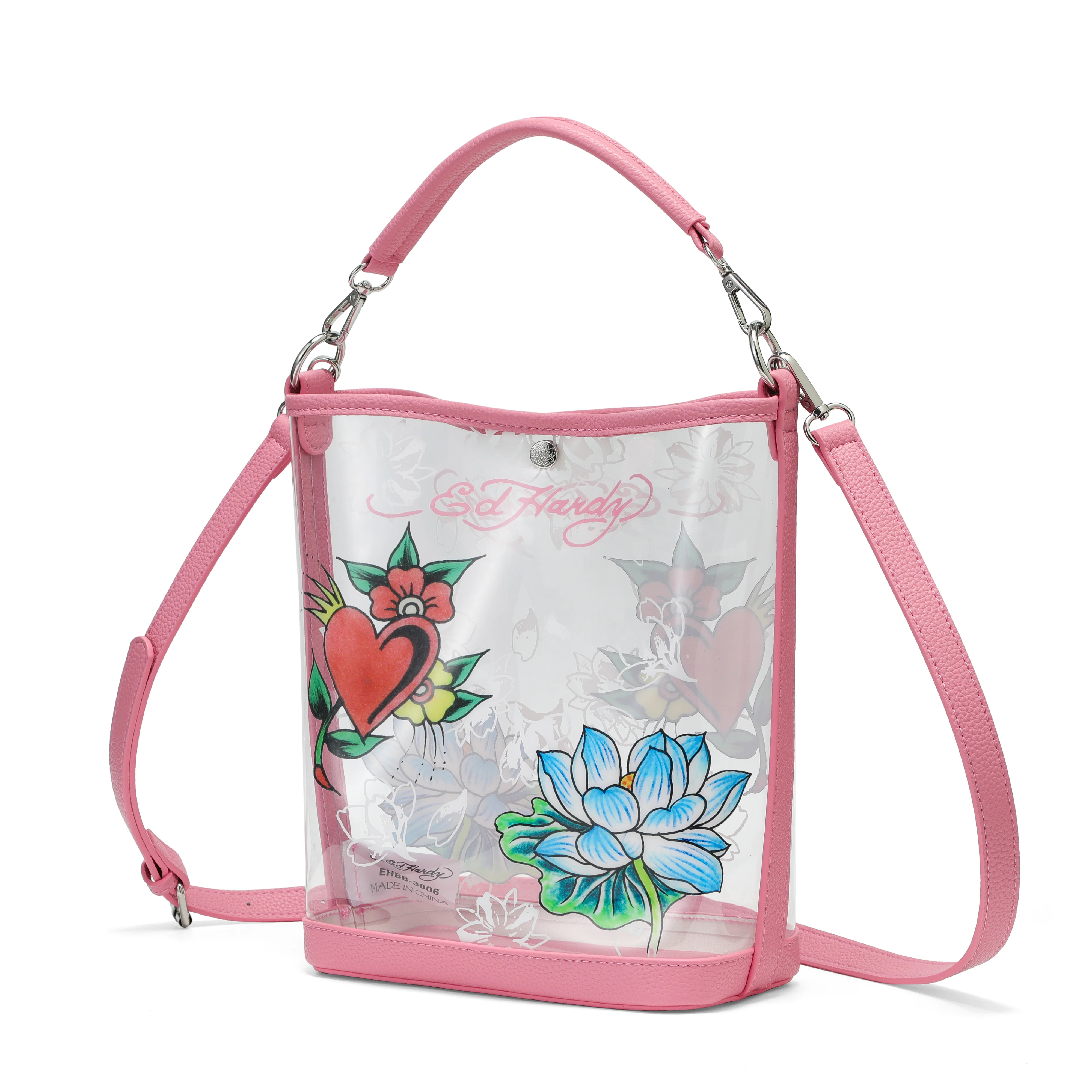 Pink Lotus Bucket Beach Bag - Image 2