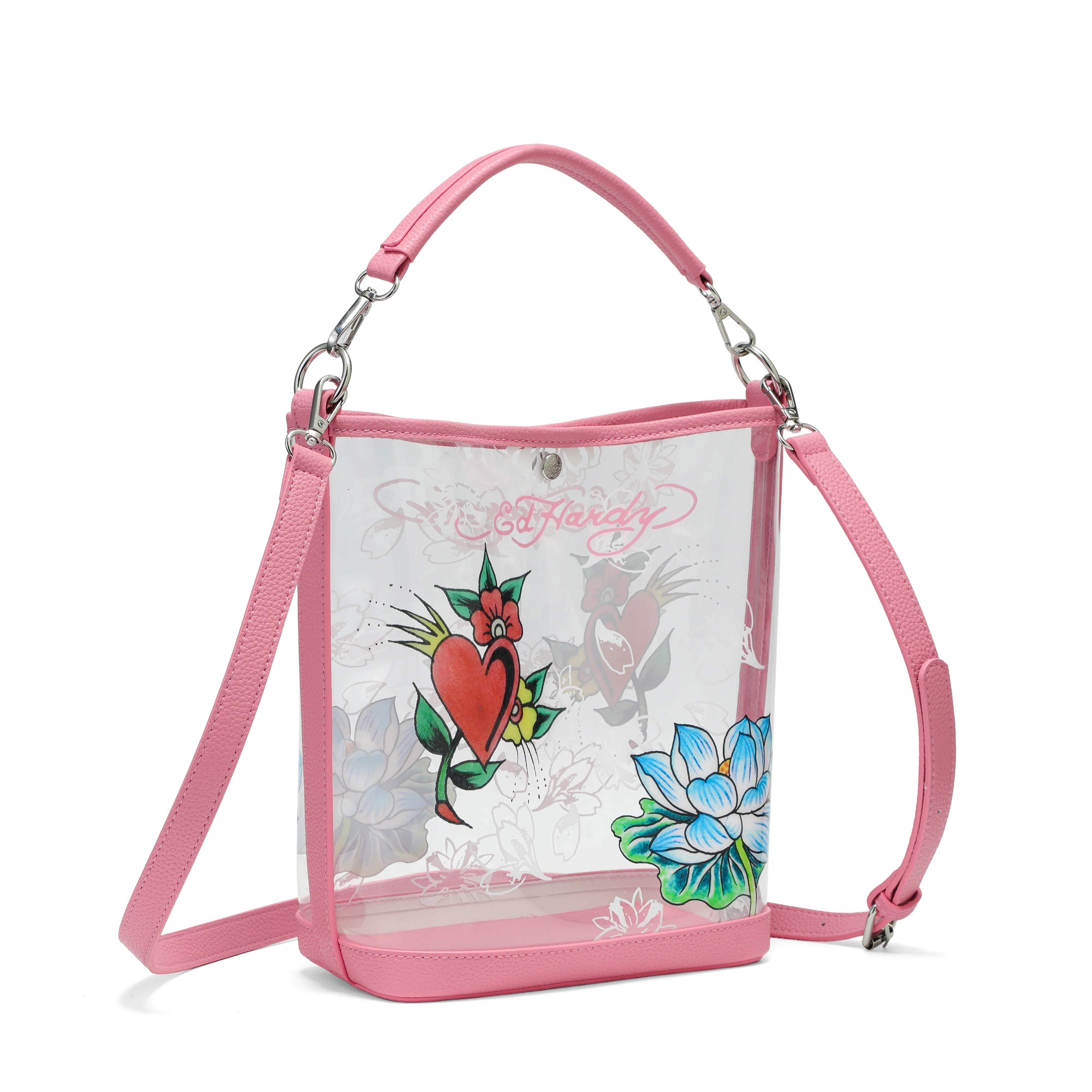 Pink Lotus Bucket Beach Bag - Image 3