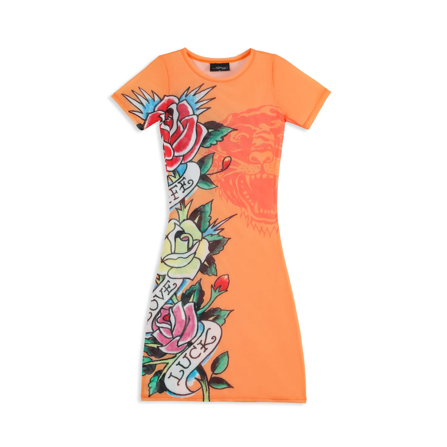 SUNSET VINE - MESH DRESS - ORANGE - Image 5