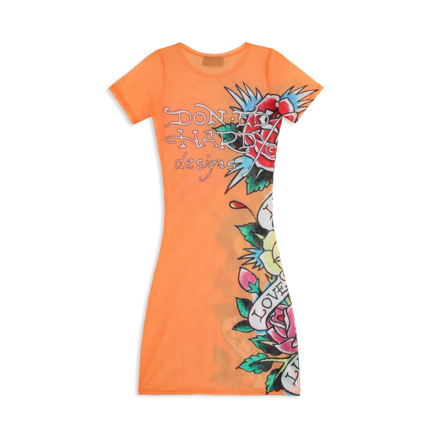 SUNSET VINE - MESH DRESS - ORANGE - Image 6