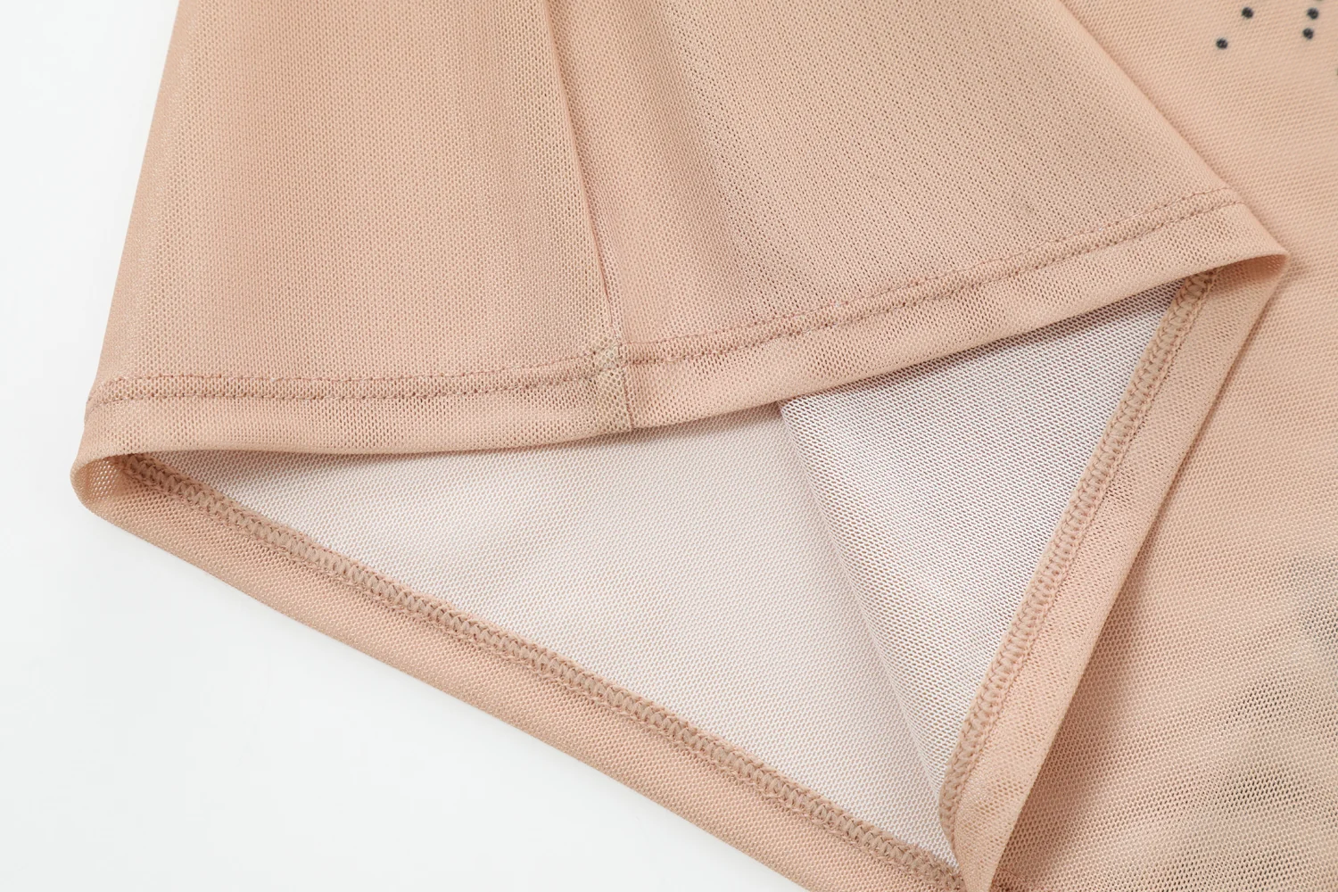 TULIP' - ONE SHOULDER MESH DRESS - SAND - Image 10