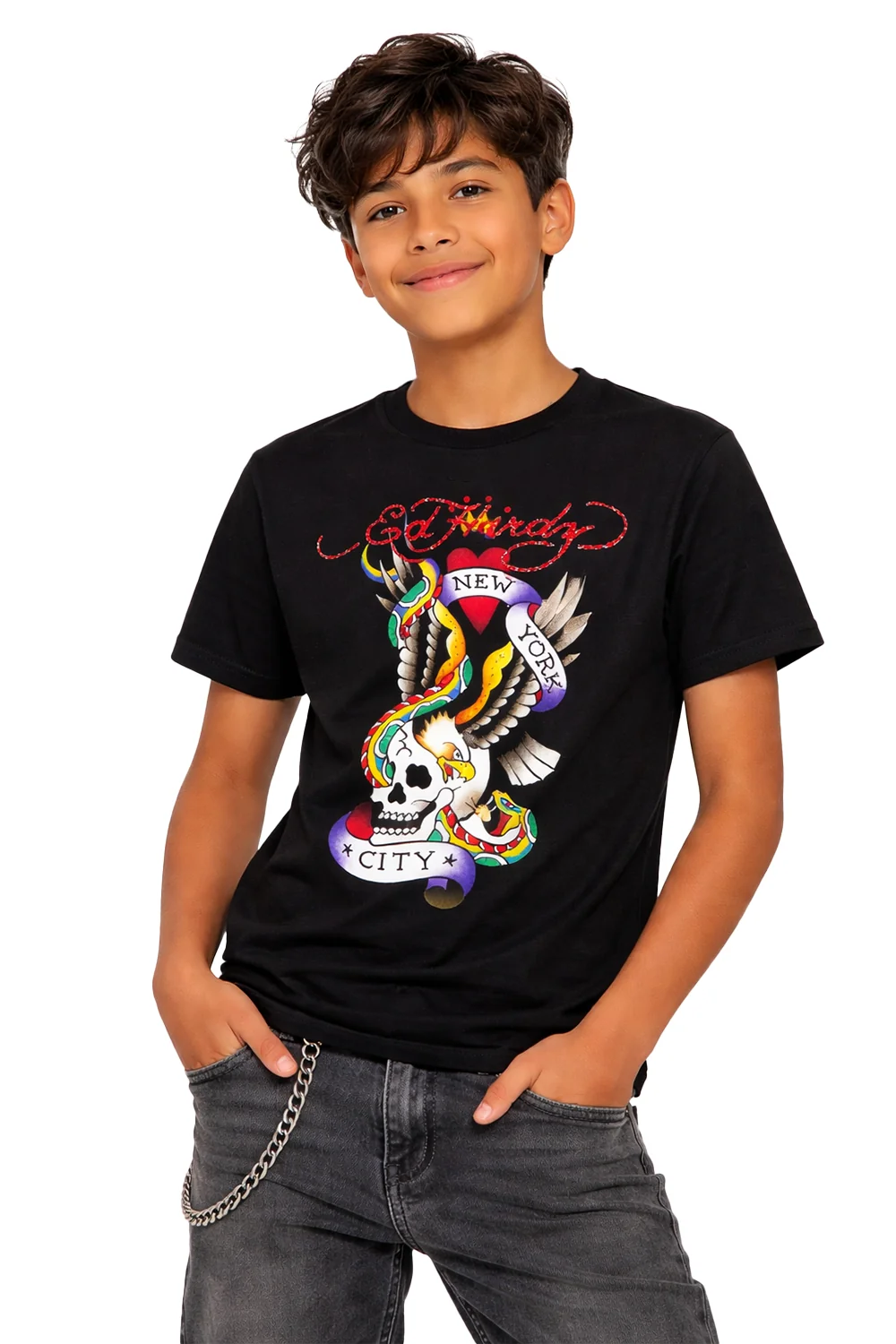 Youth New York Serpent T-Shirt - Black