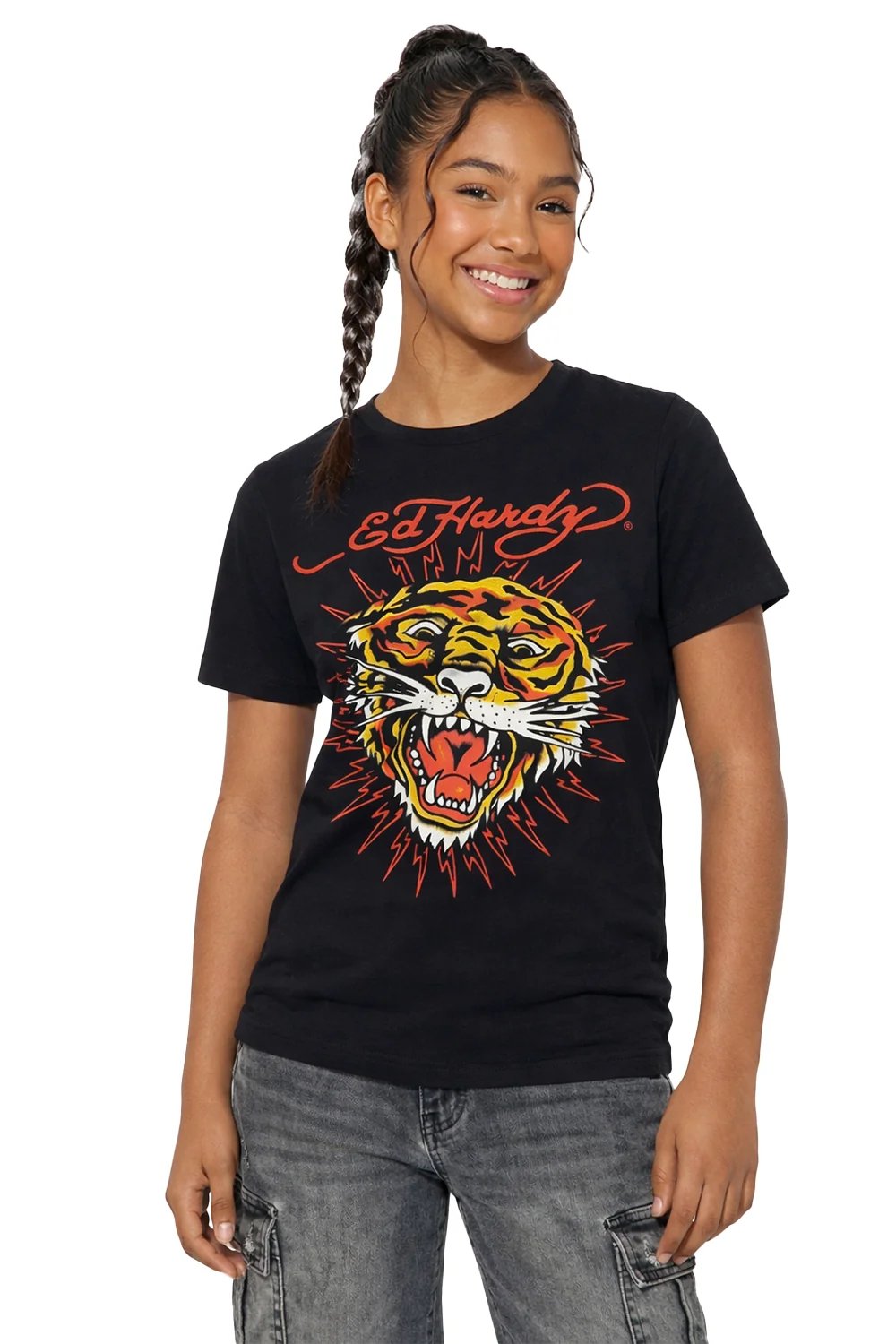 Youth Tiger Sparks T-Shirt - Black